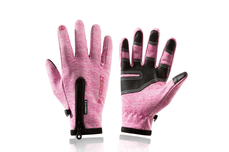 Rukavice za biciklizam za odrasle, unisex, protuklizne, apsorbiraju udare, vodootporne i otporne na vjetar, s flis podstavom, materijal: diving cloth