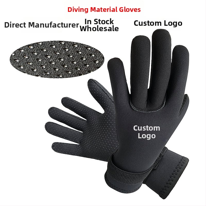 OMZHST mănuși de scufundări din nailon, 3–5 mm, anti-alunecare, rezistente la uzură pentru înot de iarnă
