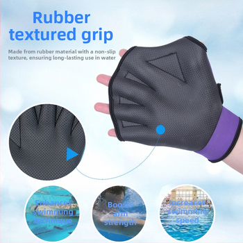 Mănuși de înot cu degete web pentru adulți și copii – cauciuc sintetic, textură în relief pe palme