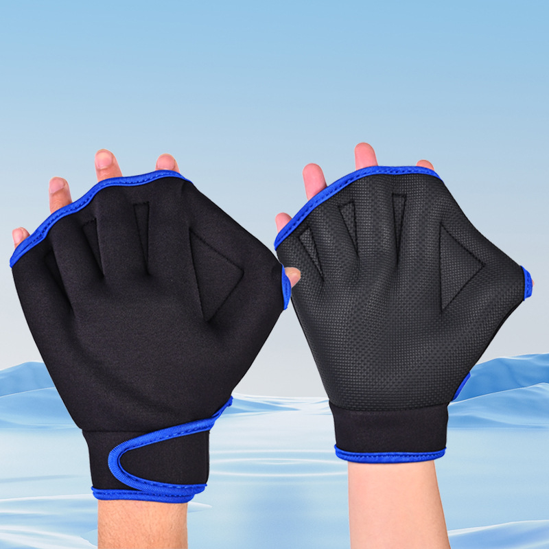 Mănuși de înot cu degete web pentru adulți și copii – cauciuc sintetic, textură în relief pe palme