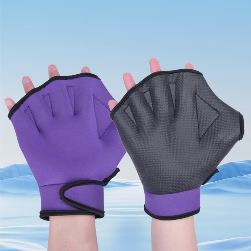 Mănuși de înot cu degete web pentru adulți și copii – cauciuc sintetic, textură în relief pe palme