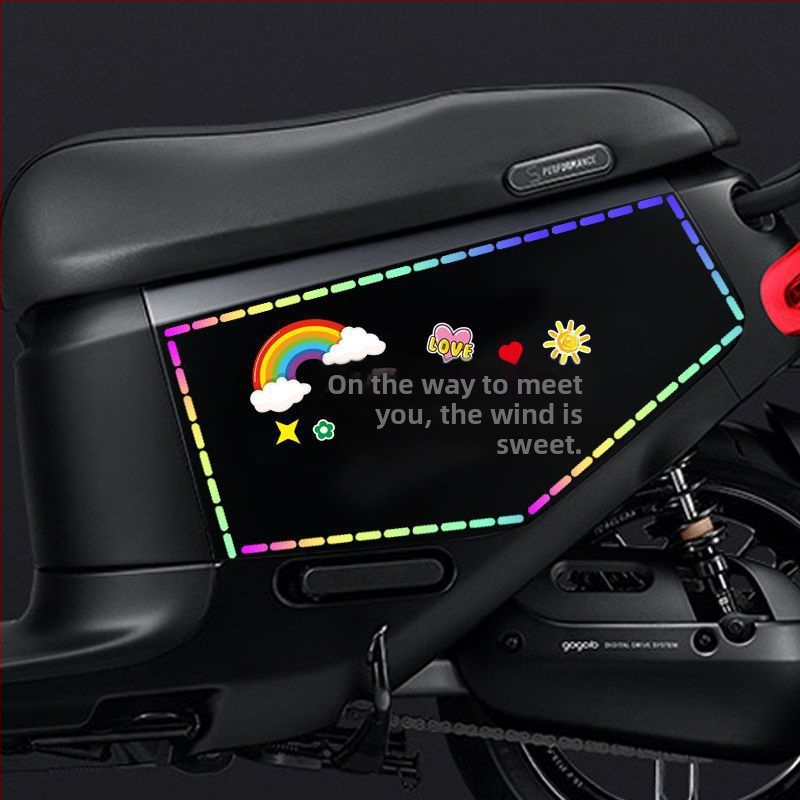 Dekoratiivsed kleebised elektrilistele sõidukitele – veekindlad, helkivad punktlõikega kleepsud autodele ja mootorratastele; Bränd: Unique; Materjal: Muu