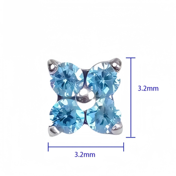 Обици от F136 титиева сплав, диамантена обработка, игла за ухо от титиева сплав, женски стил: Свеж и сладък