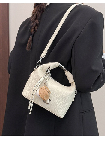 PU kožna crossbody torba, gradski jednostavan stil, vodoravni kvadratni oblik, zatvaranje zipom, unutarnji džep sa zipom