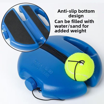 Tenisa apmācību bāze ar elastīgu auklu atspēlei, PE materiāls, piemērots galda tenisam un badmintonam