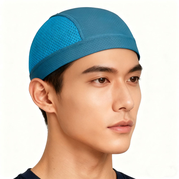 Колоездачна шапка с мрежеста подплата, дишаща, бързосъхнеща и UV защита; унисекс, за външни спортове; възможност за персонализирано лого