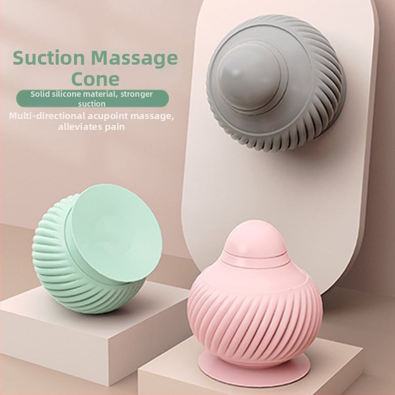 Silikonski fasijalni konusni masažer za jogu i fitness – akupunkturne točke, opuštanje stopala, vrata i ramena, 140 g, promjer 7,5 cm