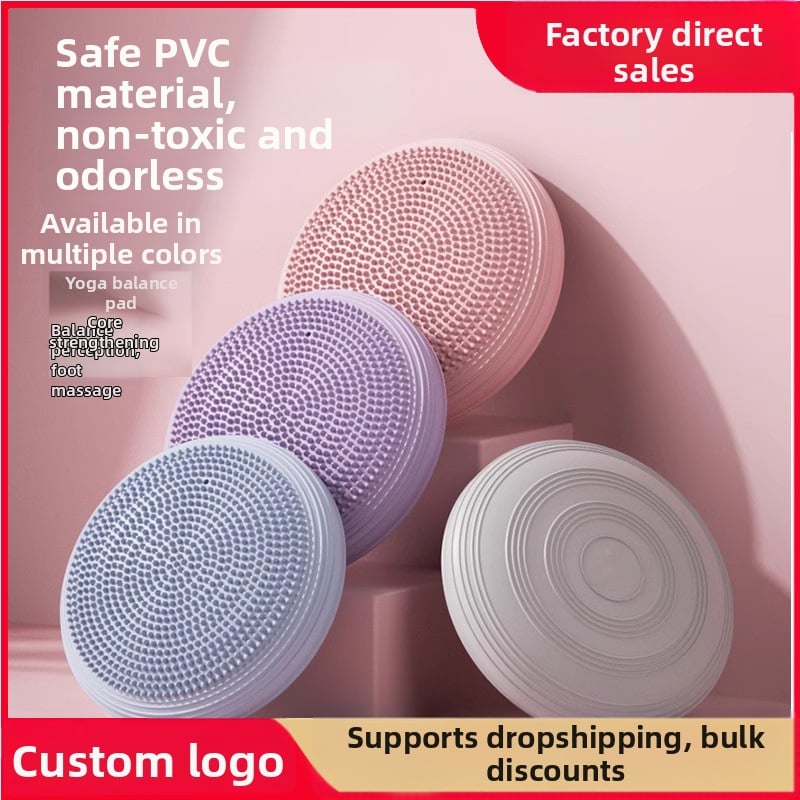 Joga balansna podloga s napuhnutom zračnom loptom, pločom za ravnotežu i masaznom pločom za jačanje jezgre i rehabilitaciju – PVC, 1000 g, RMWANG