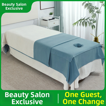 Kozmetikas salona massaažilaua kattematerjal, üheosaline, näo ava, Peach Skin samet, reaktiivne trükkimine