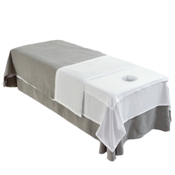 Kozmetikas salona massaažilaua kattematerjal, üheosaline, näo ava, Peach Skin samet, reaktiivne trükkimine