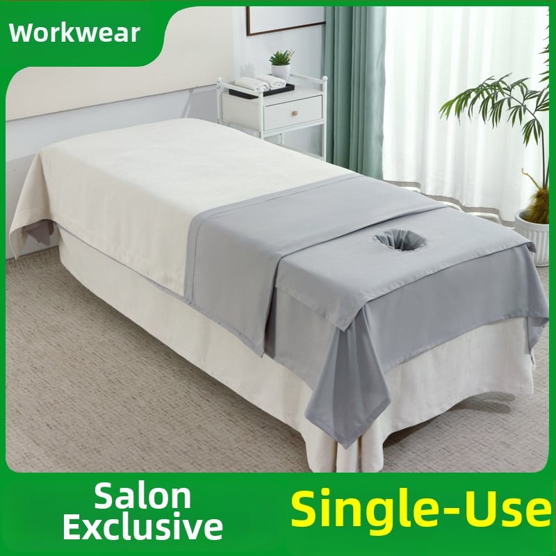 Kozmetikas salona massaažilaua kattematerjal, üheosaline, näo ava, Peach Skin samet, reaktiivne trükkimine