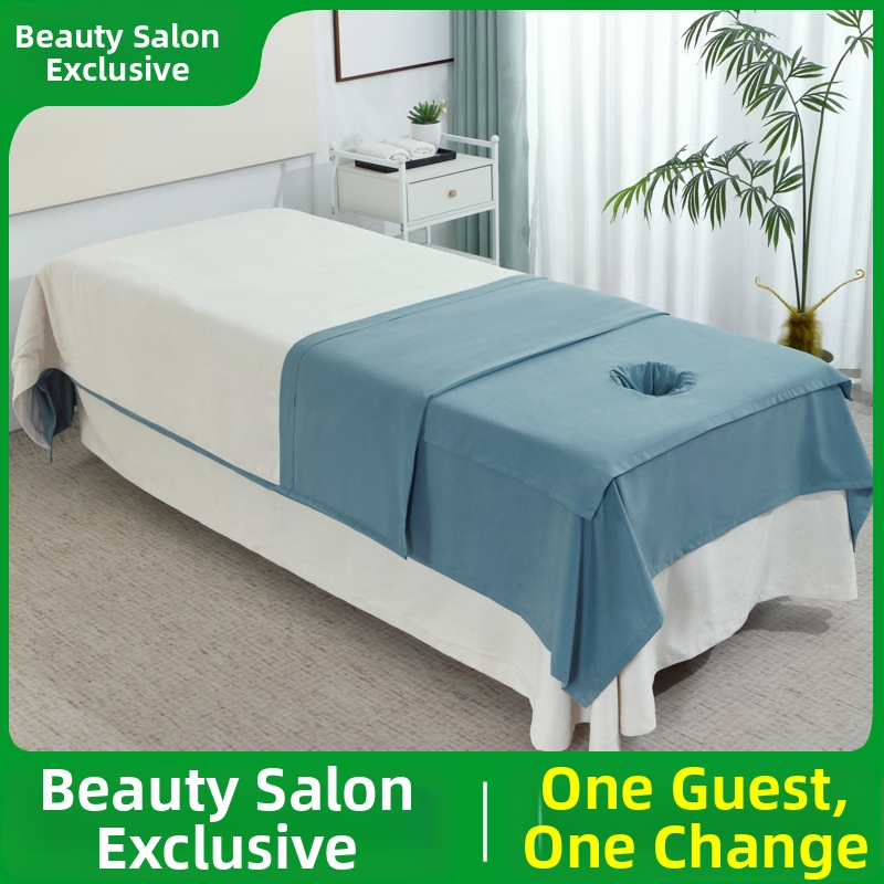 Kozmetikas salona massaažilaua kattematerjal, üheosaline, näo ava, Peach Skin samet, reaktiivne trükkimine