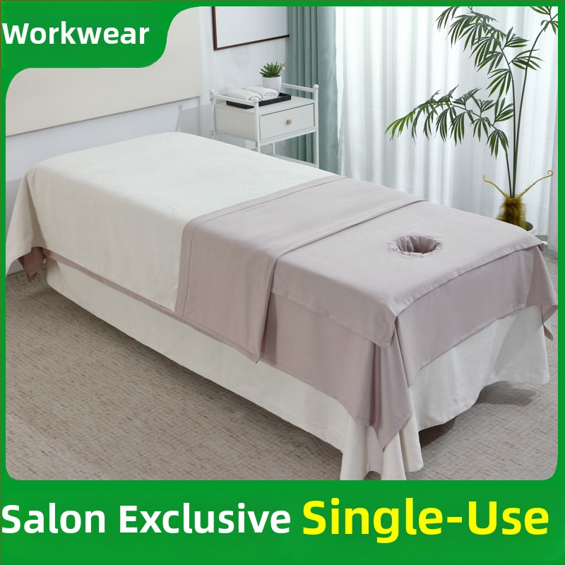 Kozmetikas salona massaažilaua kattematerjal, üheosaline, näo ava, Peach Skin samet, reaktiivne trükkimine