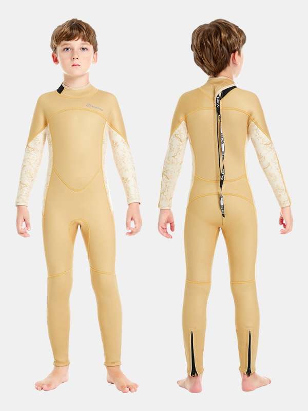 KLEYOU dječji unisex neoprenski kombinezon za ronjenje 2/3mm, dugi rukav, topao, za plivanje i vodene sportove
