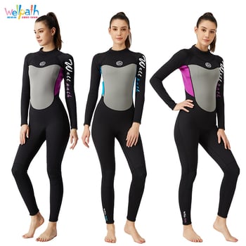 3 mm debeli topli ronilački wetsuit, unisex za odrasle, dugi rukav, ronilačka tkanina