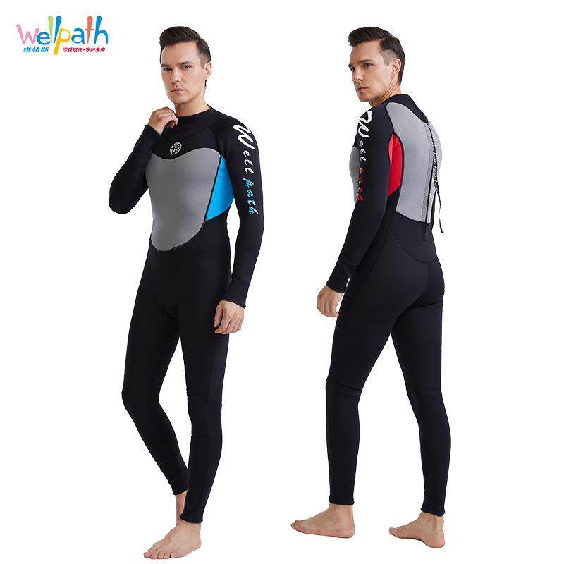 3 mm debeli topli ronilački wetsuit, unisex za odrasle, dugi rukav, ronilačka tkanina
