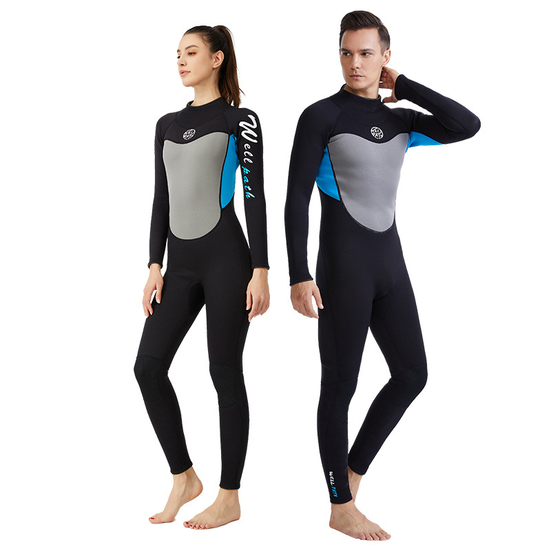 3 mm debeli topli ronilački wetsuit, unisex za odrasle, dugi rukav, ronilačka tkanina