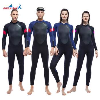 DIVE&SAIL 5 mm topla neopren jednodelna potapacka odjeca s dugim rukavima, unisex odrasli, 90% neopren + 10% najlon