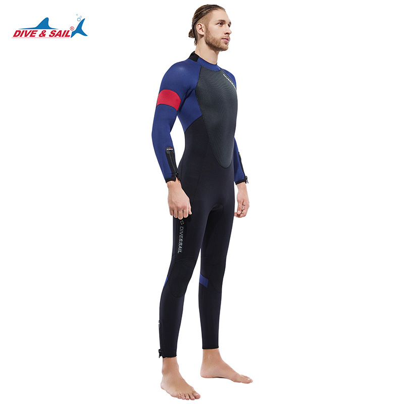 DIVE&SAIL 5 mm topla neopren jednodelna potapacka odjeca s dugim rukavima, unisex odrasli, 90% neopren + 10% najlon