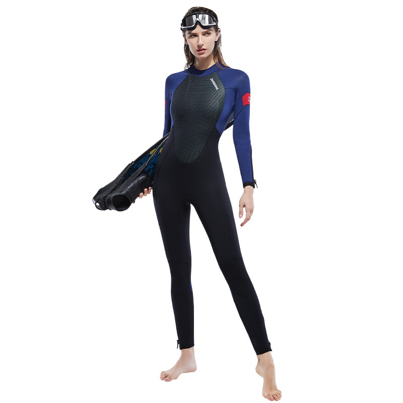 DIVE&SAIL 5 mm topla neopren jednodelna potapacka odjeca s dugim rukavima, unisex odrasli, 90% neopren + 10% najlon