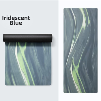 Joga kilimėlis iš velūro — dryžiai, storis 8 mm (Medžiaga: velūras; Raštas: dryžiai; Storis: 8 mm)