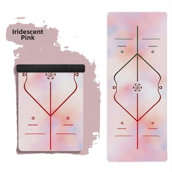 Joga kilimėlis iš velūro — dryžiai, storis 8 mm (Medžiaga: velūras; Raštas: dryžiai; Storis: 8 mm)