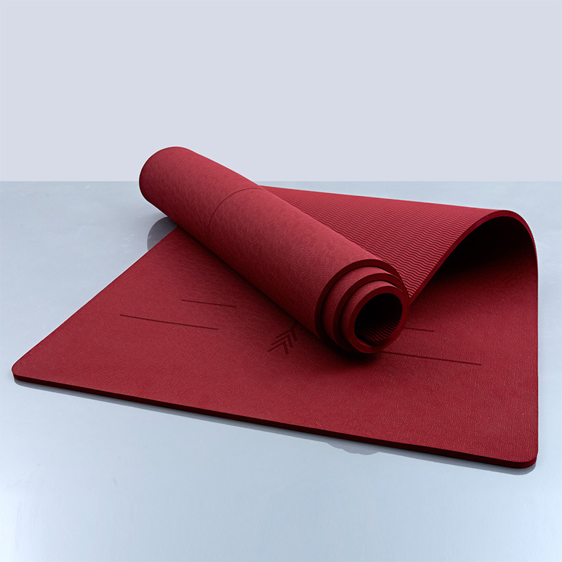 Joga kilimėlis - TPE, 1200 g, 6 mm, kūno linijos raštas, tinkamas fitnesui ir šokiui