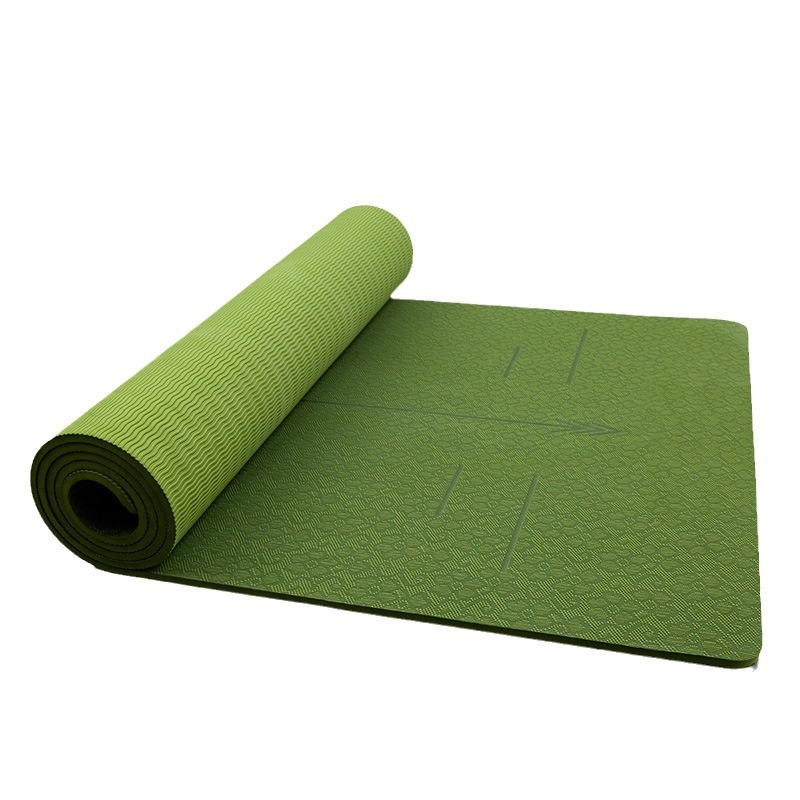 Joga kilimėlis - TPE, 1200 g, 6 mm, kūno linijos raštas, tinkamas fitnesui ir šokiui