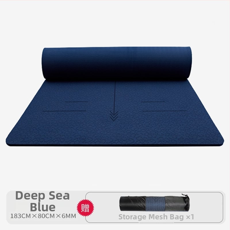 Joga kilimėlis - TPE, 1200 g, 6 mm, kūno linijos raštas, tinkamas fitnesui ir šokiui