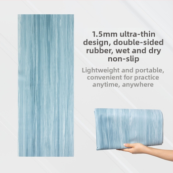 Jogos kilimėlis iš natūralios gumos, dvipusis neslidus, 1,5 mm storio, sulankstomas ir nešiojamas
