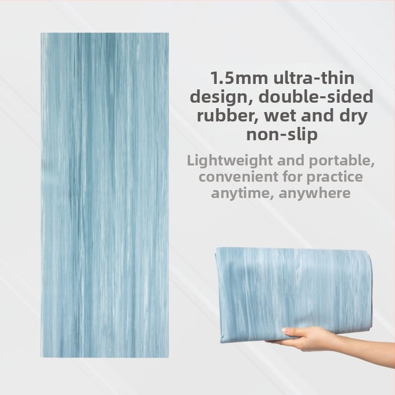 Jogos kilimėlis iš natūralios gumos, dvipusis neslidus, 1,5 mm storio, sulankstomas ir nešiojamas