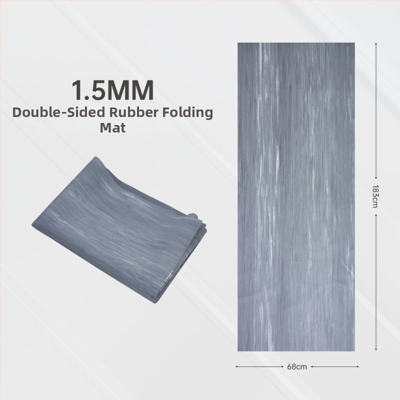 Jogos kilimėlis iš natūralios gumos, dvipusis neslidus, 1,5 mm storio, sulankstomas ir nešiojamas