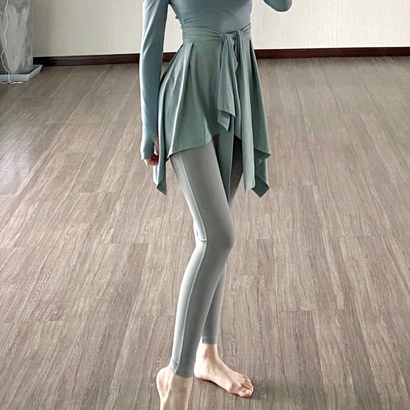 Φούστα βάσης γιόγκα για γυμναστική, ενιαίο κάλυμμα ισχίων, κάτω μέρος τύπου ποδιά, Καλοκαίρι 2024