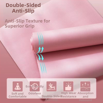 Gumos jogos kilimėlis, neslidus, smūgiams sugeriantis, garsą izoliuojantis vidaus treniruotėms, 8 mm storis