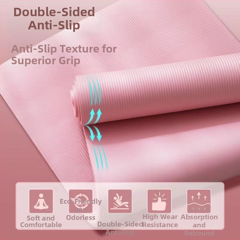 Gumos jogos kilimėlis, neslidus, smūgiams sugeriantis, garsą izoliuojantis vidaus treniruotėms, 8 mm storis