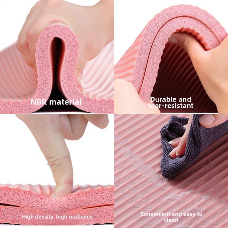 Gumos jogos kilimėlis, neslidus, smūgiams sugeriantis, garsą izoliuojantis vidaus treniruotėms, 8 mm storis