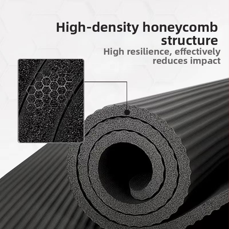 Gumos jogos kilimėlis, neslidus, smūgiams sugeriantis, garsą izoliuojantis vidaus treniruotėms, 8 mm storis