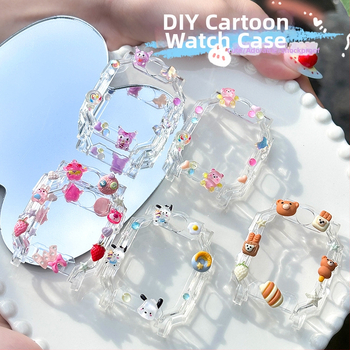 TPU kaitseümbris Little Genius nutikellale D2A/D3 ja Z11/Z10/Z9/Z8 jaoks, koos cartoon DIY figuuriga