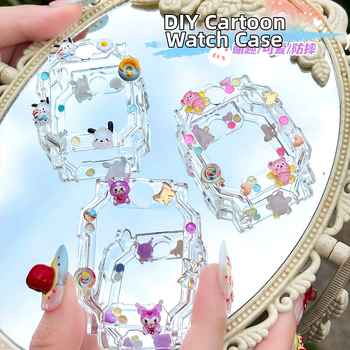 TPU kaitseümbris Little Genius nutikellale D2A/D3 ja Z11/Z10/Z9/Z8 jaoks, koos cartoon DIY figuuriga