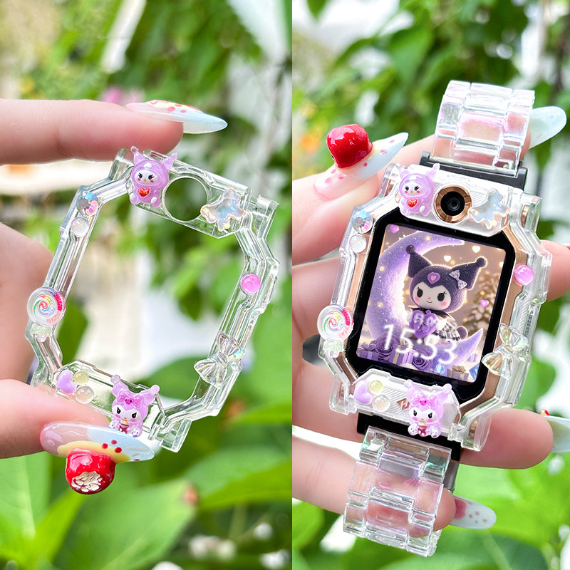 TPU kaitseümbris Little Genius nutikellale D2A/D3 ja Z11/Z10/Z9/Z8 jaoks, koos cartoon DIY figuuriga