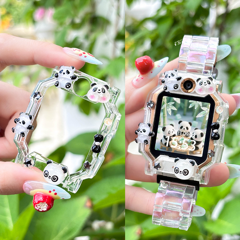 TPU kaitseümbris Little Genius nutikellale D2A/D3 ja Z11/Z10/Z9/Z8 jaoks, koos cartoon DIY figuuriga