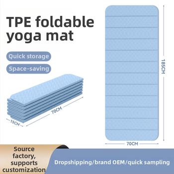 TPE sulankstomas jogos kilimėlis, 8 mm, 1,2 kg, nešiojamas, pritaikomas