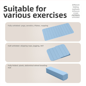 TPE sulankstomas jogos kilimėlis, 8 mm, 1,2 kg, nešiojamas, pritaikomas