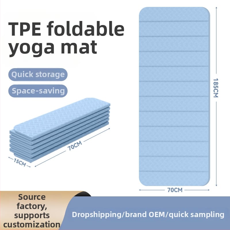 TPE sulankstomas jogos kilimėlis, 8 mm, 1,2 kg, nešiojamas, pritaikomas
