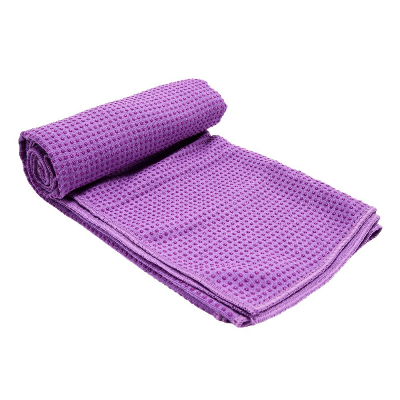 Joga dvielis ar sietiņa somu, pretslīdošs un sviedru uzsūkšana (Materiāls: smalkas šķiedras + sveķu daļiņas; Biezums: 1.2–1.5 mm; Svars: 520 g; Pielietojums: joga/fitnesa/ārās sporta)