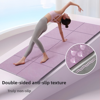 Sulankstoma jogos kilimėlis, šilko medžiaga, 6-8 mm storis, vientisas raštas