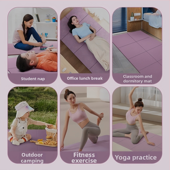 Sulankstoma jogos kilimėlis, šilko medžiaga, 6-8 mm storis, vientisas raštas