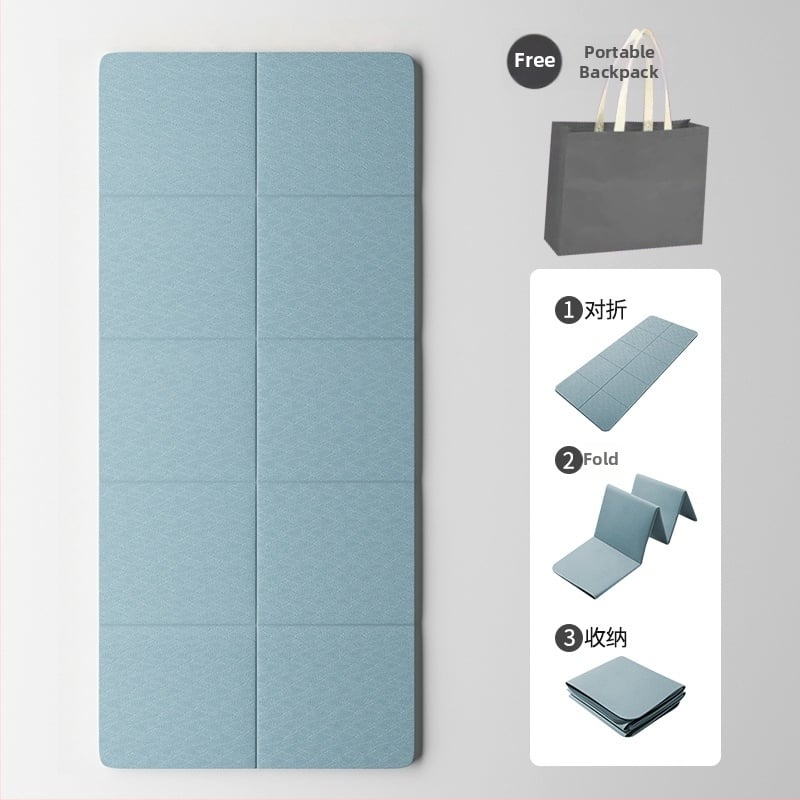 Sulankstoma jogos kilimėlis, šilko medžiaga, 6-8 mm storis, vientisas raštas