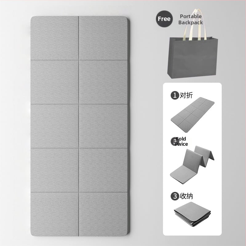 Sulankstoma jogos kilimėlis, šilko medžiaga, 6-8 mm storis, vientisas raštas