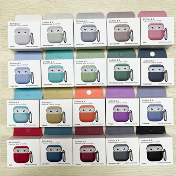 Carcasă din silicon pentru AirPods 4 (design îngroșat 2.0, textură emboss, compatibil universal)